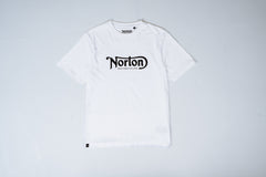 White Mid Weight T-Shirt with Large Printed Chest Logo