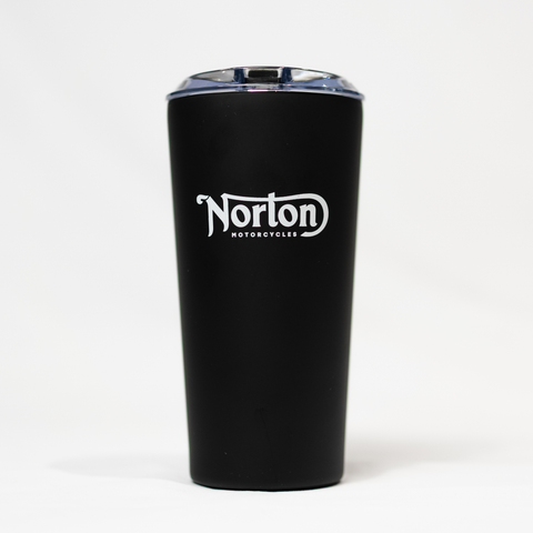 Black Norton Motorcycle Insulated Travel Mug