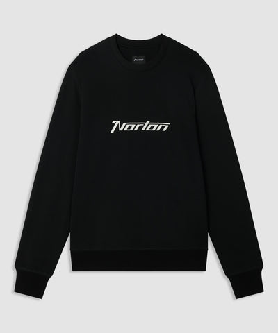 Mittelstarkes Sweatshirt in Schwarz mit Aufgedrucktem Brustlogo