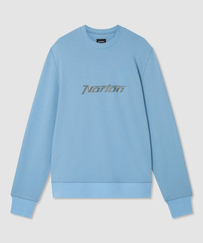 Mittelstarkes Sweatshirt in Blau mit Aufgedrucktem Brustlogo
