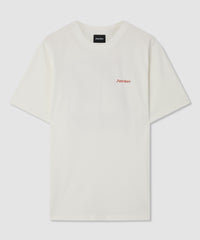 Off White T-Shirt with Printed Front & Back Logo