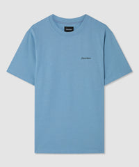 Blue Cotton T-Shirt with Printed Front & Back Logo