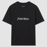 Black t-shirt with 'Norton' logo on a light gray background