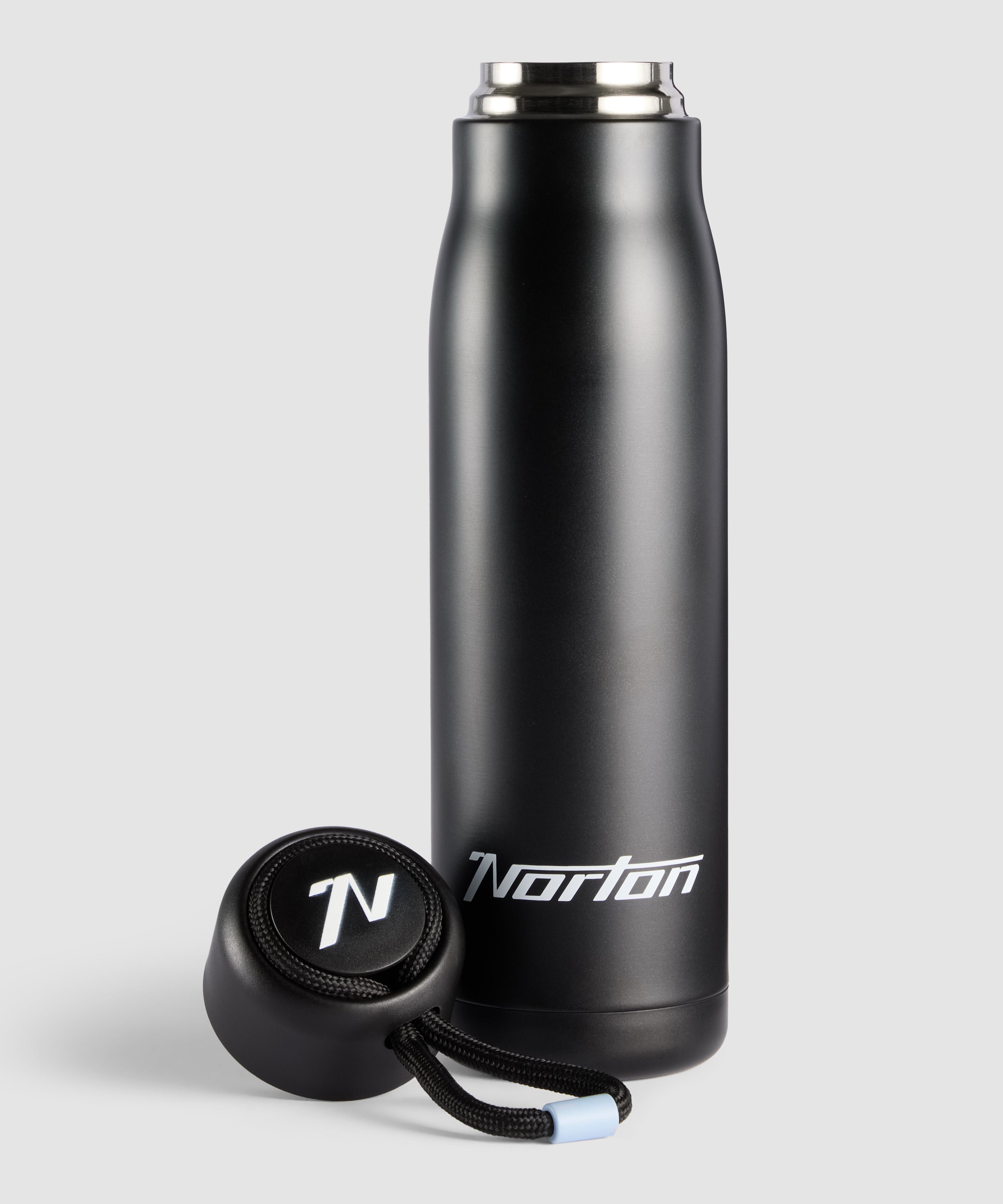 Thermo-Trinkflasche aus Edelstahl mit „Norton“-Logo – Norton Online Store