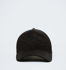 Black Norton Motorcycles Cap with Black Embroidery